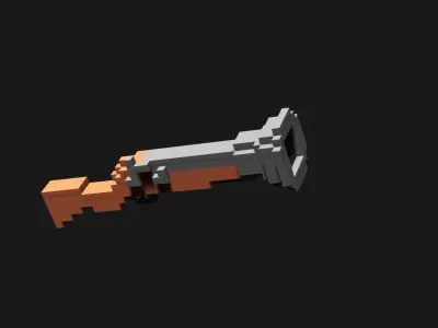 Voxel Weapons Mega Pack Low-poly 3D model