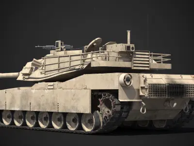 M1A2 Abrams Rigged 3D model