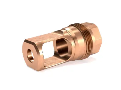 FPM M80 Muzzle Brake Heat Treat for 223 and 308 Low-poly 3D model
