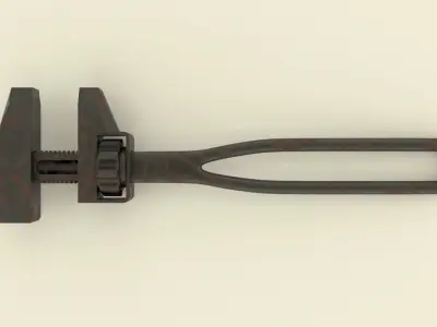 Old adjustable key 3D model