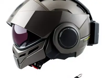 Futuristic Motorcycle Helmet Model Pack Low-poly 3D model