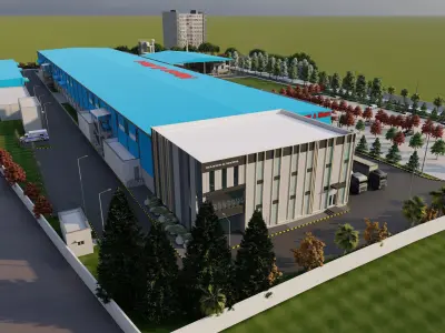 Factory design 3D model purchase