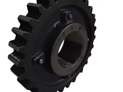 Industrial Metal Gear Wheel 3D model