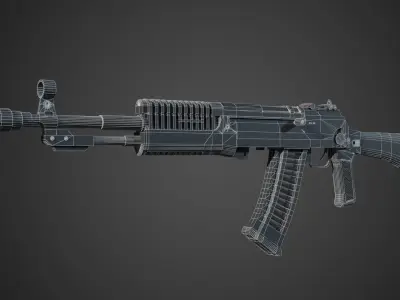 AN-94 Assault Riffle Low-poly 3D model