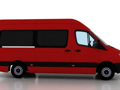 Mercedes Benz Sprinter L2H2 2009 Passenger EU 3D model
