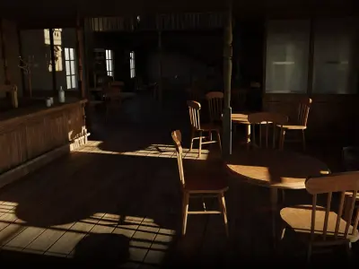 Modular - Wild West Saloon - Unity Low-poly 3D model