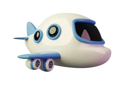 Airplane 3D Illustration 3D model by slabdsgn