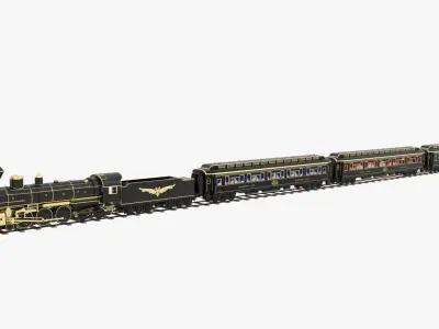 Steam Train Royal 3D model