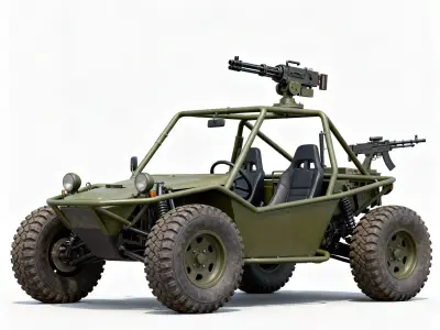 Fast-Attack Scout Buggy 3D Model Low-poly 3D model