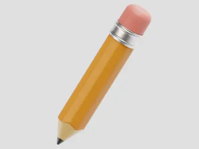 Pencil 3d model Low-poly 3D model