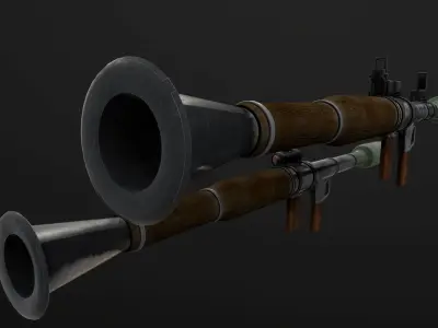 RPG-7 two grenade launchers 3D model
