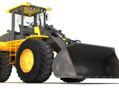 Wheel Loader 4K 3D model