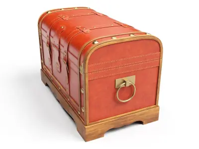 Old Chest 07 Low-poly 3D model