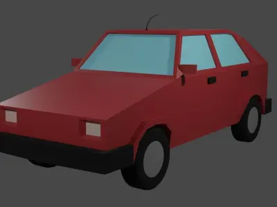 Low Poly Car  Free low-poly 3D model