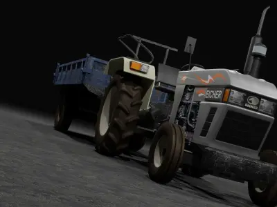 Eicher Tractor 3D model purchase