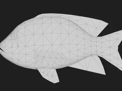 Snapper Low-poly 3D model 16