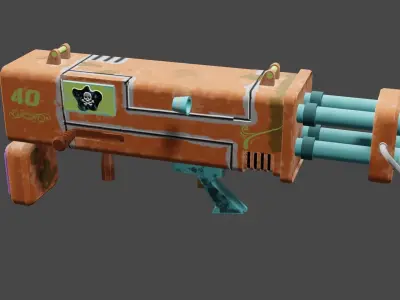 Bazooka  Free Game Ready Low Poly 3D Model  Low-poly 3D model