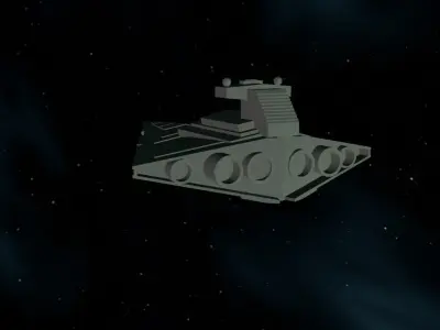 Low-Poly Star Destroyer 3D print model