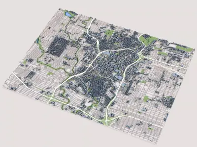 Part of San Antonio Bexar County Texas United States  3D model