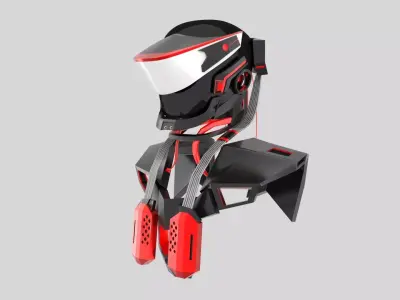 Robot for games Low-poly 3D model