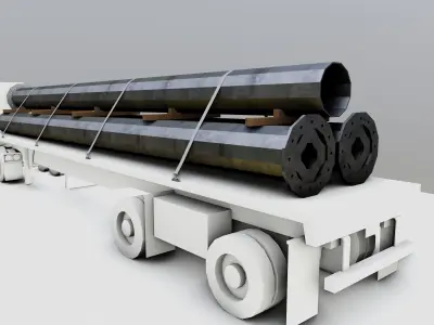 CARGO MODELS FOR TRUCK TRAILER-Polygon Pole Type-3 3D model