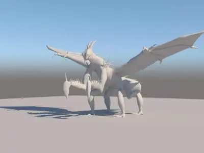 gigant monster ready to texture Free low-poly 3D model