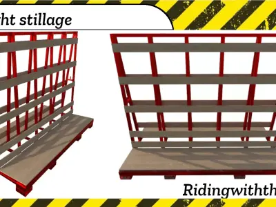 Upright stillage  Low-poly 3D model