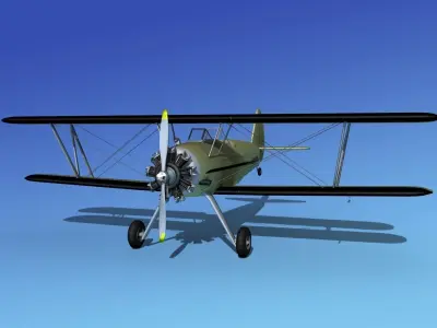 Stearman PT-17 Kaydet V09 3D model