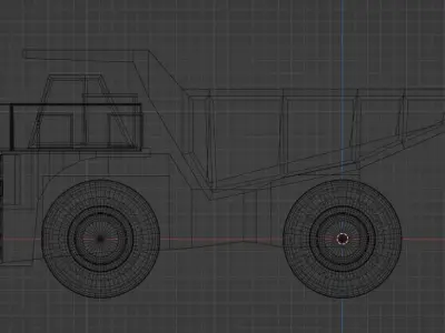 Low-Poly Mining Truck Low-poly 3D model