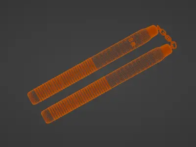 Nunchaku  Low-poly 3D model