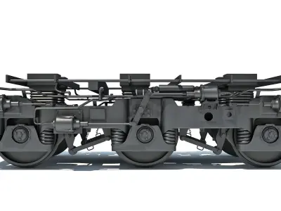 Hi-Ad Train Trucks Wheels 3D model