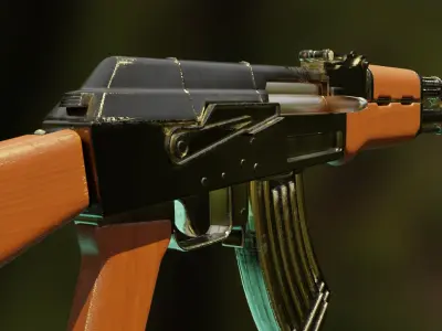 AK47 assault rifle Free 3D model