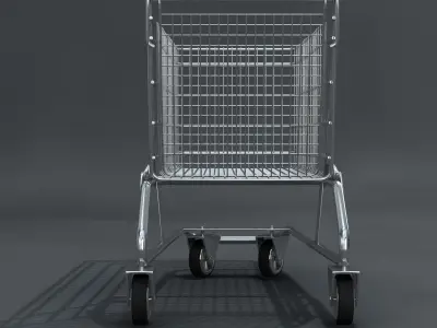 Realistic Shopping cart 3D model