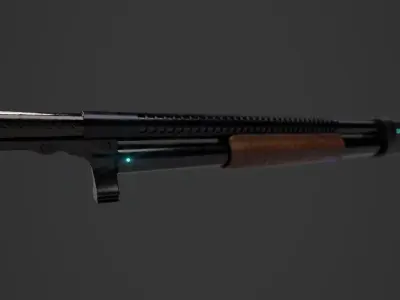 Shotgun Free low-poly 3D model