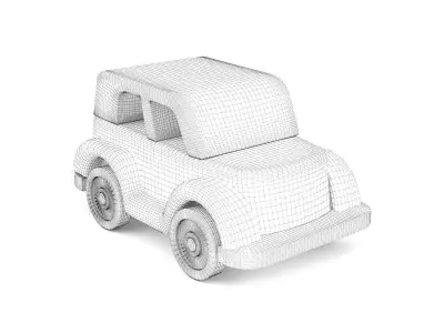 Wooden toy car 33 3D model