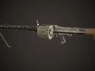 MG-34 Low-poly 3D model
