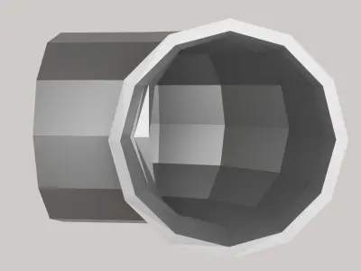 Building Roof Vent Metallic Material  Free low-poly 3D model