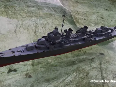 1 72 Fletcher Class Destroyer RC Model 3D print model