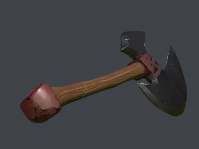 Stylized Big Axe Low-poly 3D model purchase