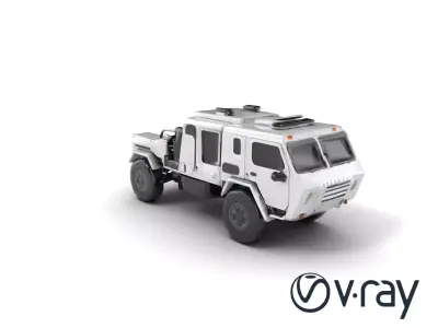 TitanShield Transport Armored Vehicle model pack Low-poly 3D model