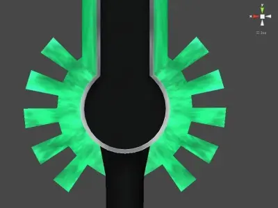 Beam sword Low-poly 3D model