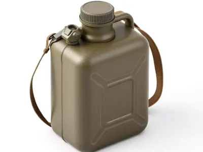 Military Canteen Water Bottle Low-poly 3D model buy