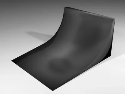 Skateboard Track - Vert Wall 3D model