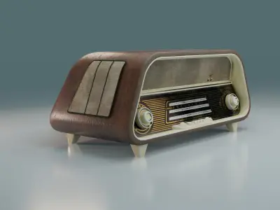 Old Radio Low-poly 3D model