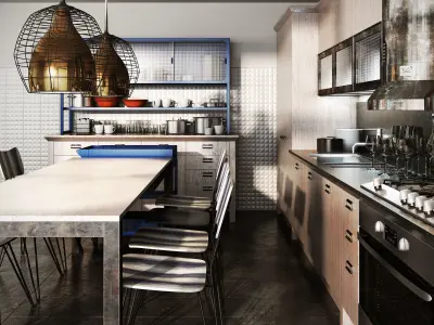 Scavolini diesel social kitchen type 002 3D model