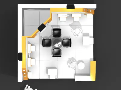 Exhibition Stand - ST0058 3D model
