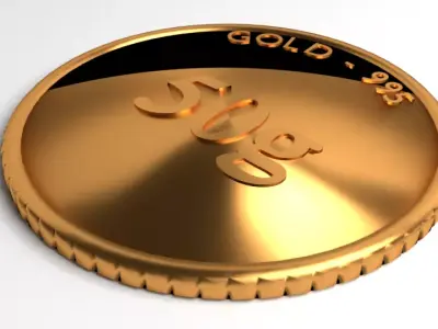 Goldcoin 50gram 3D model