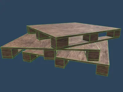 Pallet wooden Free low-poly 3D model