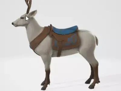 Christmas Reindeer 3D Model  Holiday Decoration 3D model