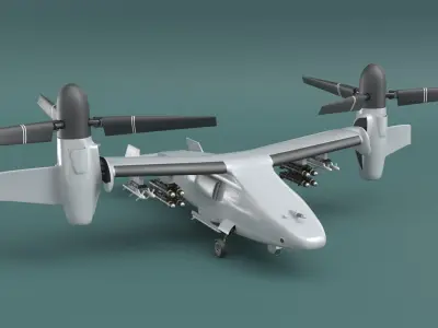 Bell V 247 Vigilant Combat Drone 3D model